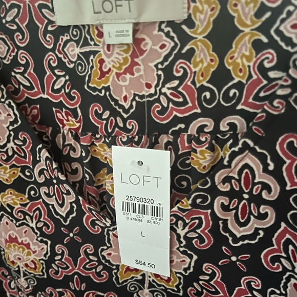 LOFT polyester Fitted Short Sleeve Blouse - Picture 3 of 5